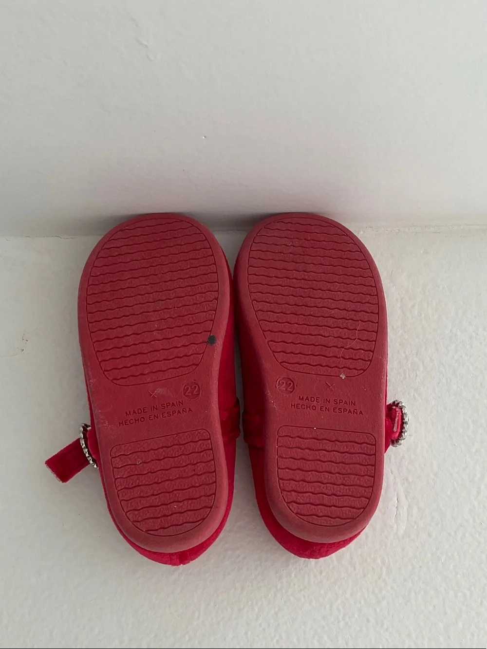 Child Chic Red Velvet Mary Jane Dress Shoes for Girls